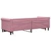 vidaXL Denná posteľ s rozkladacou posteľou ružová 80x200 cm zamat