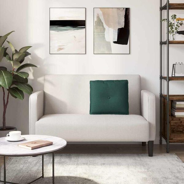 vidaXL Poduška na chrbát Tmavozelená 50 x 19 x 45 cm látka