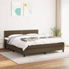 vidaXL Boxspring posteľ s matracom tmavohned&aacute; 160x200 cm l&aacute;tka
