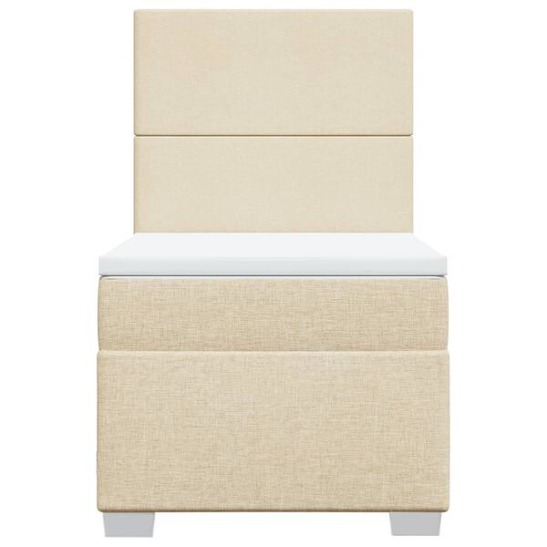 vidaXL Boxspring posteľ s matracom krémová 100x200 cm látka