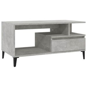 vidaXL Konferenčn&yacute; stol&iacute;k bet&oacute;nov&yacute; siv&yacute; 90x49x45 cm spracovan&eacute; drevo