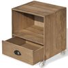 vidaXL Nočný stolík hnedý masívne drevo