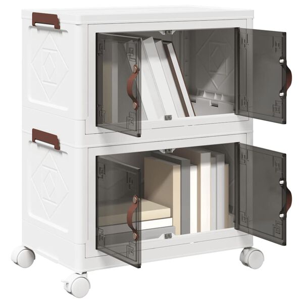 vidaXL stohovateľn&yacute; &uacute;ložn&yacute; box kolesami 2vrstvov&yacute; 28L 48,5x29,5x59,5cm