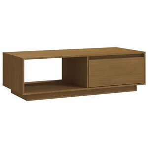 vidaXL Konferenčn&yacute; stol&iacute;k medovo-hned&yacute; 110x50x33,5 cm borovicov&yacute; mas&iacute;v