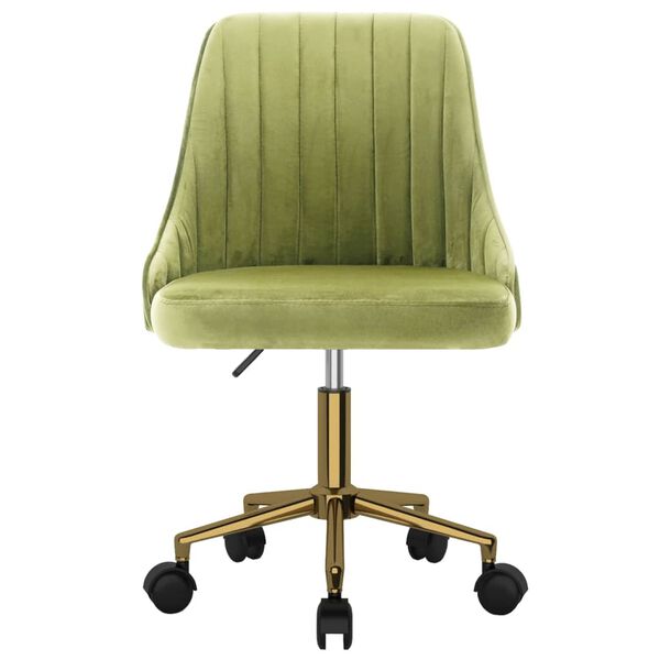 vidaXL Otočné jedálenské stoličky 6 ks bledozelené zamatové