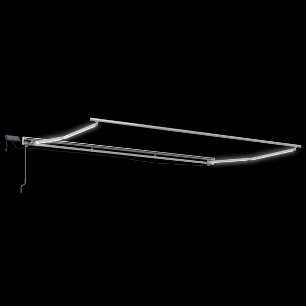 vidaXL Ručn&yacute; r&aacute;m mark&iacute;zy s LED Biely 4,5 &times; 3 m Hlin&iacute;k