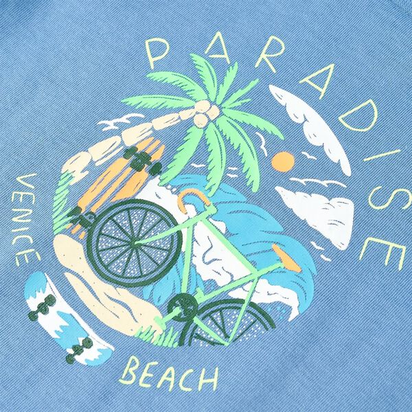 Detsk&eacute; tričko stredne modr&eacute; 128