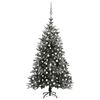 vidaXL Umel&yacute; vianočn&yacute; stromček s LED, sadou g&uacute;ľ a snehom 240cm PVC+PE