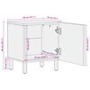 vidaXL Nočn&yacute; stol&iacute;k 2 pcs Biela 40 x 33 x 46 cm Mas&iacute;vne mango drevo