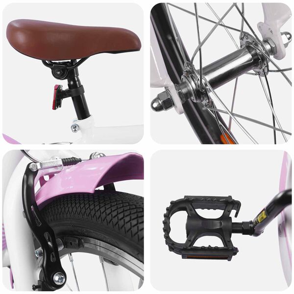 vidaXL Detsk&eacute; Kolo 24 Palcov pre 8-12 rokov Svetlo ružov&aacute;