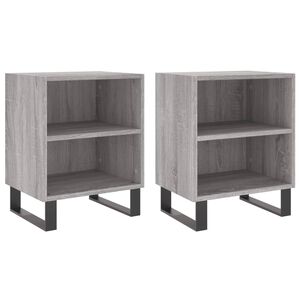 vidaXL Nočn&eacute; skrinky 2 ks siv&aacute; sonoma 40x30x50 cm kompozitn&eacute; drevo
