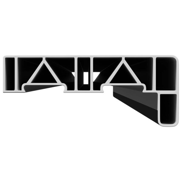 vidaXL Parapetn&eacute; dosky Čierna s drevenou text&uacute;rou 140 x 10 x 4,5 cm