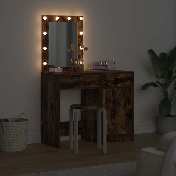 vidaXL Toaletn&yacute; stol&iacute;k 2 pcs Hned&aacute; 50 x 41 x 135 cm Kompozitn&eacute; drevo