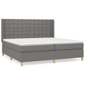 vidaXL Boxspring posteľ s matracom tmavosiv&aacute; 200x200 cm l&aacute;tka