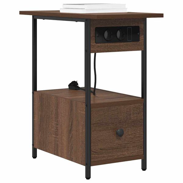 vidaXL Nočn&yacute; stol&iacute;k Hned&yacute; dub 60 x 30 x 61 cm Kompozitn&eacute; drevo