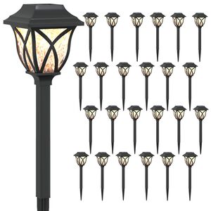 vidaXL Vonku umiestnen&eacute; sol&aacute;rne svetl&aacute; s pozemn&yacute;m kol&iacute;kom 24 ks 42 cm