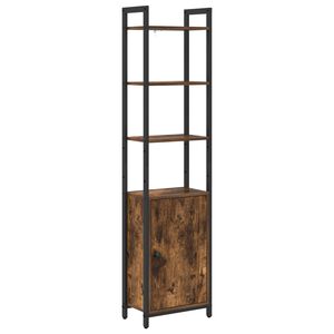 vidaXL Knižnica 6 &uacute;rovn&iacute; 40 x 24 x 161 cm Kompozitn&eacute; drevo Dymov&aacute; dub