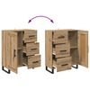 vidaXL Highboard so z&aacute;suvkou 2 pcs Remeseln&yacute; dub 69,5 x 34 x 180 cm