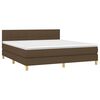 vidaXL Boxspring posteľ s matracom tmavohned&aacute; 160x200 cm l&aacute;tka