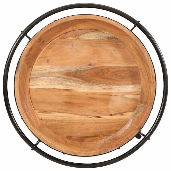 VidaXL Pr&iacute;ručn&yacute; stol&iacute;k &Oslash;55x60 cm Ak&aacute;cia z mas&iacute;vneho dreva