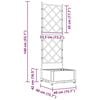 vidaXL Záhradný kvetináč s trellis 3 pcs Biela 120 x 40 x 125.5 cm PP