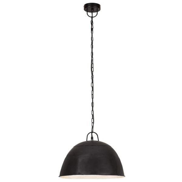 vidaXL Industri&aacute;lna vintage z&aacute;vesn&aacute; lampa 25W, čierna,okr&uacute;hla 41cm E27