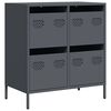 vidaXL Komoda antracitov&aacute; 68x39x73,5 cm oceľ valcovan&aacute; za studena