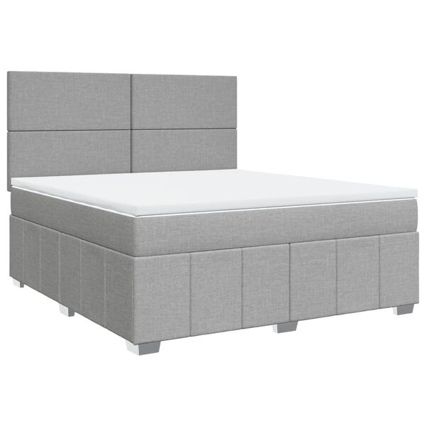 vidaXL Boxspring posteľ s matracom bledosiv&aacute; 180x200 cm l&aacute;tka