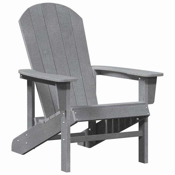 vidaXL Adirondack stolička Svetlosivá 74 x 82 x 92cm HDPE