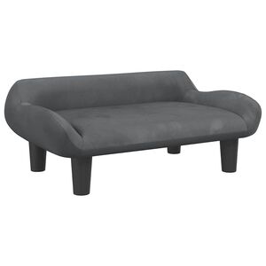 vidaXL Pelech pre psa tmavosiv&yacute; 70x40x24 cm zamat