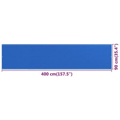 vidaXL Balkónová markíza modrá 90x400 cm HDPE