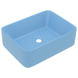 vidaXL Luxusn&eacute; um&yacute;vadlo matn&eacute; bledomodr&eacute; 41x30x12 cm keramick&eacute;