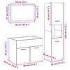 vidaXL 3-dielna sada k&uacute;peľňov&eacute;ho n&aacute;bytku bet&oacute;nov&aacute; kompozitn&eacute; drevo