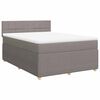 vidaXL Boxspring posteľ s matracom sivohned&yacute; 140x190 cm l&aacute;tka