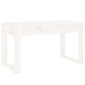 vidaXL Z&aacute;hradn&aacute; lavica biela 80x38x45 cm mas&iacute;vna borovica