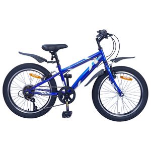 vidaXL Detsk&eacute; Kolo 24 Palcov 6-Speed pre 8-12 rokov Tmavomodr&aacute;