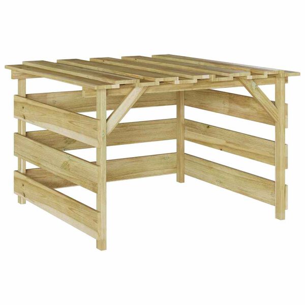 vidaXL Garáž pre robotickú kosačku Hnedá 84 x 80 x 56 cm