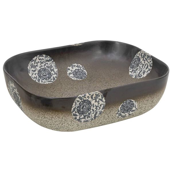 vidaXL Umývadlo na dosku viacfarebné obdĺžnik 48x37,5x13,5cm keramické