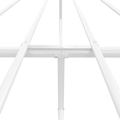 vidaXL Kovový rám postele s čelom a podnožkou biely 120x190 cm