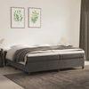 vidaXL Posteľn&yacute; r&aacute;m boxspring s matracom tmavosiv&yacute; 200x200 cm zamat