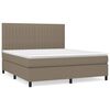 vidaXL Posteľn&yacute; r&aacute;m boxspring s matracom sivohned 180x200 cm l&aacute;tka