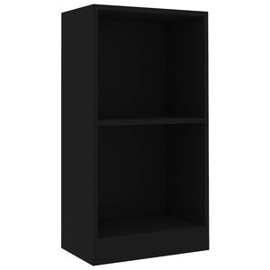 vidaXL Knižnica farba čierny 40x24x75 cm kompozitn&eacute; drevo