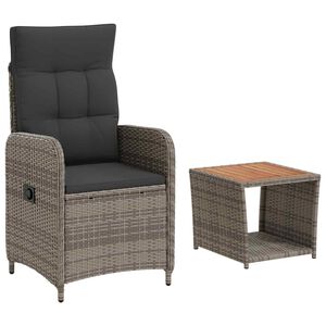 vidaXL Z&aacute;hradn&yacute; lounge set 2 ks Svetlo &scaron;ed&aacute; a tmavo &scaron;ed&aacute;