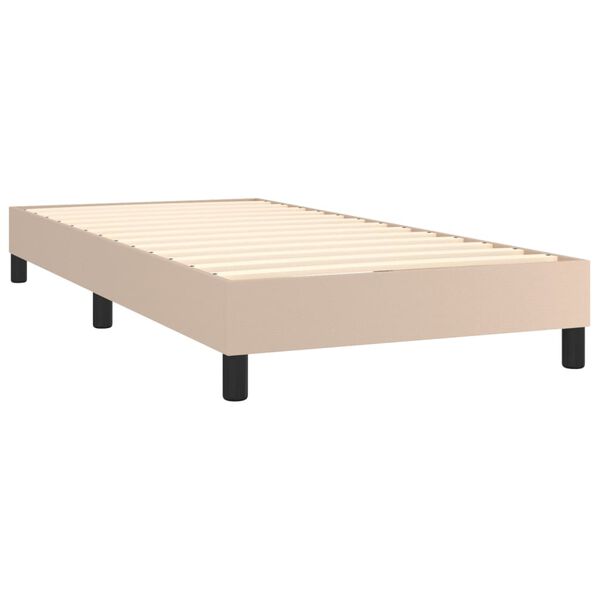 vidaXL Boxspring posteľ s matracom kapuč&iacute;nov&aacute; 90x200 cm umel&aacute; koža