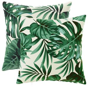 vidaXL Poťah na podložku 2 pcs HEERLEN Vzor s listami 30 x 30 cm