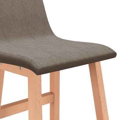 vidaXL Barové stoličky 2 ks, sivohnedé, látka
