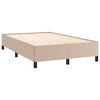vidaXL Boxspring posteľ+matrac a LED, kapuč&iacute;nov&aacute; 120x190cm, umel&aacute; koža