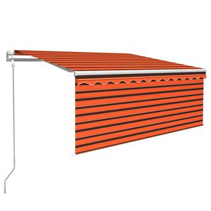 vidaXL Automatick&aacute; mark&iacute;za s tienidlom 3,5x2,5m oranžovo-hned&aacute;