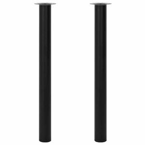Teleskopick&eacute; stolov&eacute; nohy, čierne, 710 mm-1100 mm 2 ks