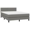 vidaXL Boxspring posteľ s matracom tmavosiv&aacute; 140x190 cm l&aacute;tka